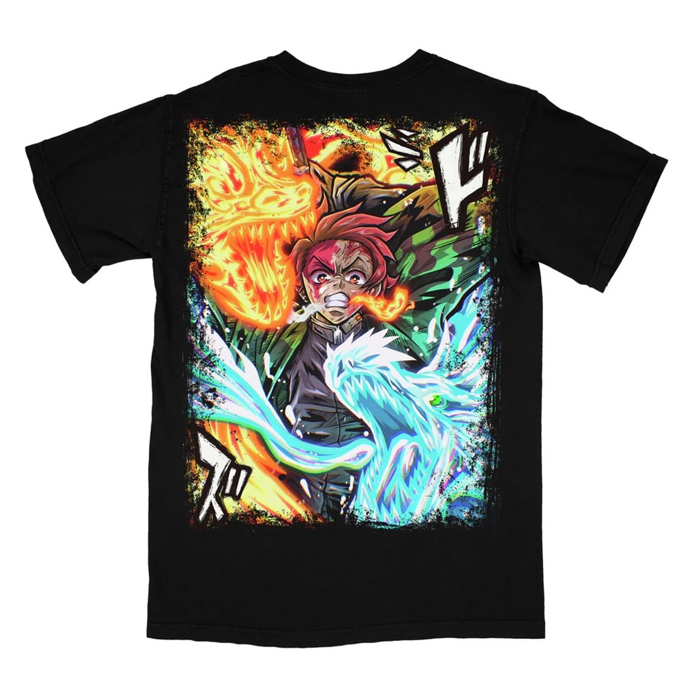Spend Your Yen Tanjiro Kamado Burning Will Demon Slayer Heavyweight Tee